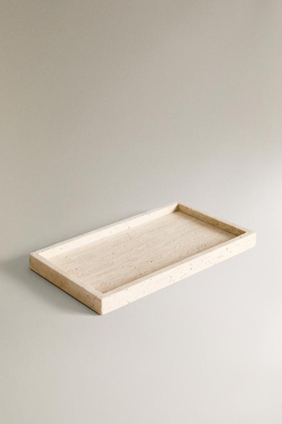 Travertine bath accessories