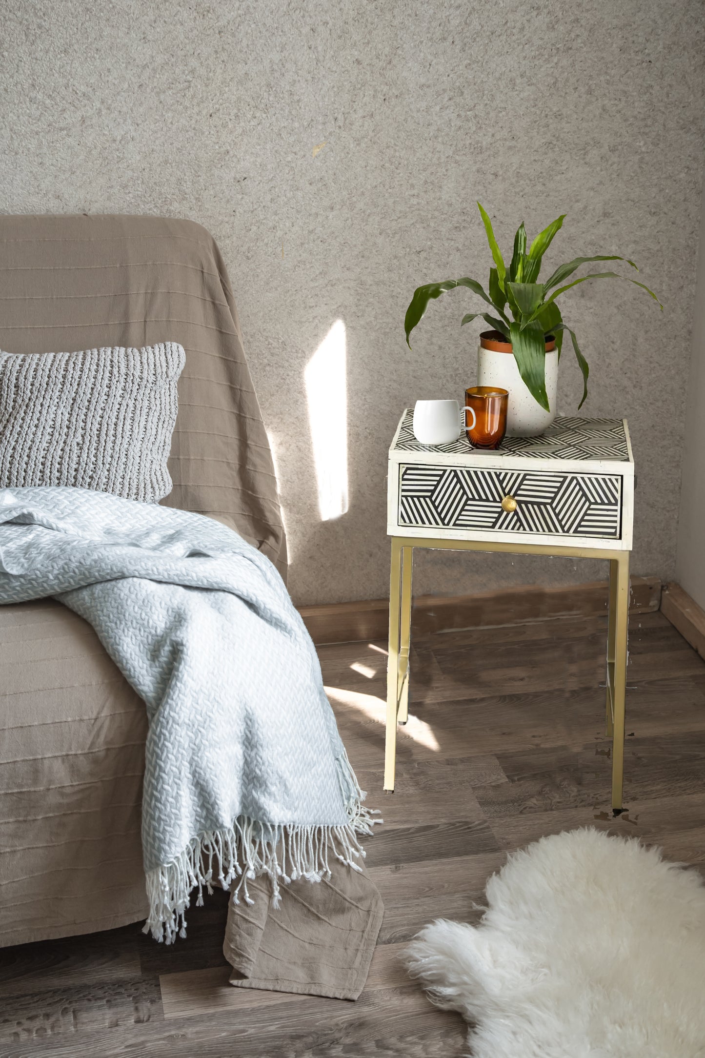 Cardinal Inlay Bedside table