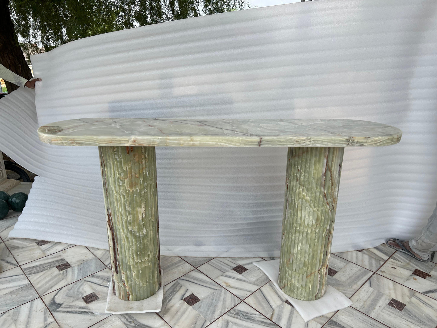 Fluted Console Table