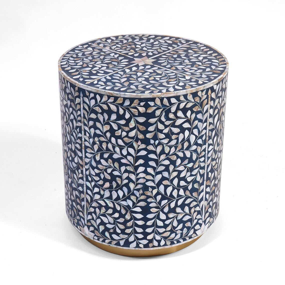 Azure Blossom End Table