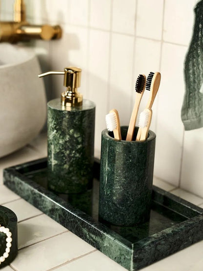 Green Marble Bath Accessories