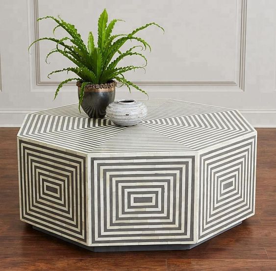 Hexad Inlay coffee table