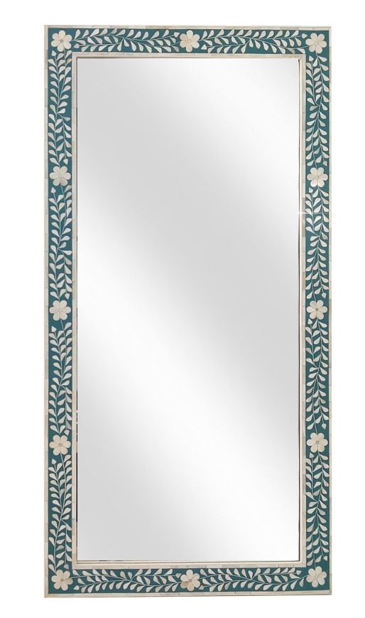 Ajna Floral Inlay Mirror