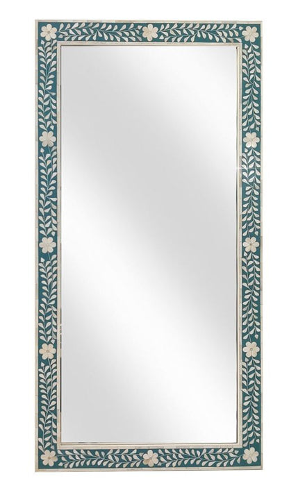 Ajna Floral Inlay Mirror