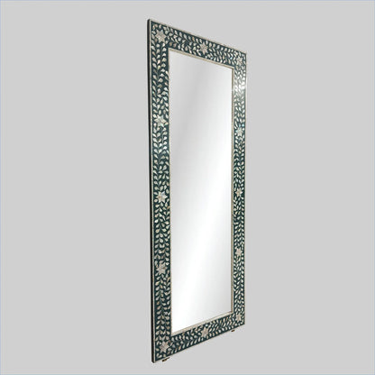 Ajna Floral Inlay Mirror