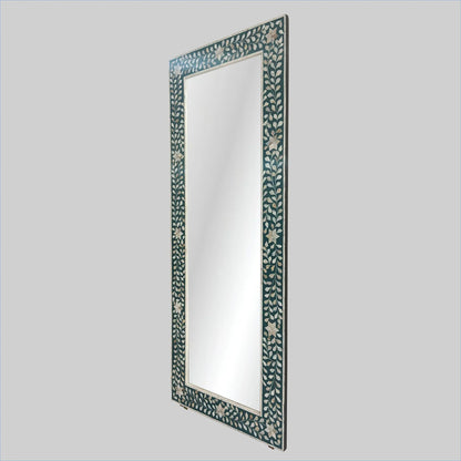 Ajna Floral Inlay Mirror