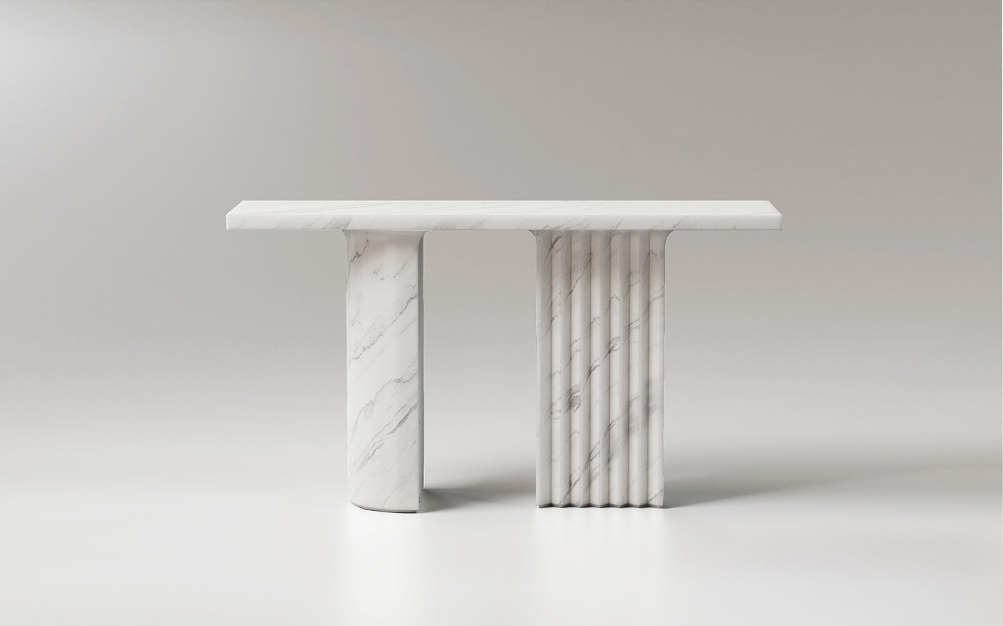 Arcus Console Table // White Arabescato