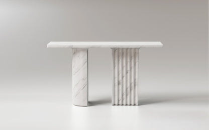 Arcus Console Table // White Arabescato