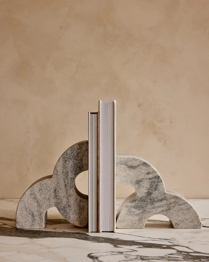 Marble Marvel Bookend // White Marble