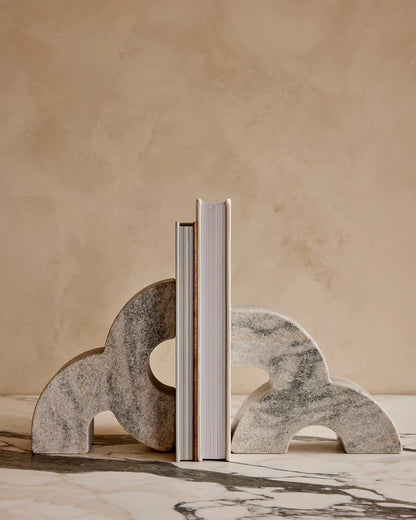 Marble Marvel Bookend // White Marble