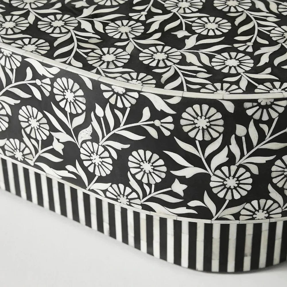 Ebony Petal Inlay Coffee Table