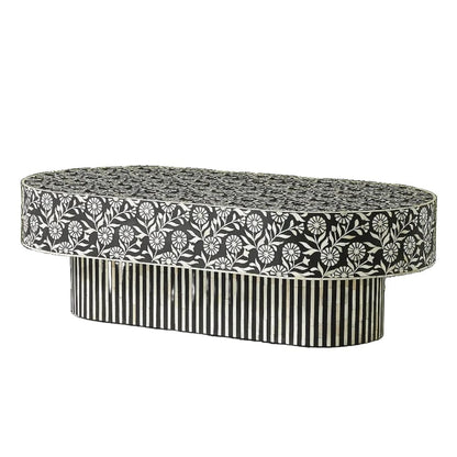 Ebony Petal Inlay Coffee Table