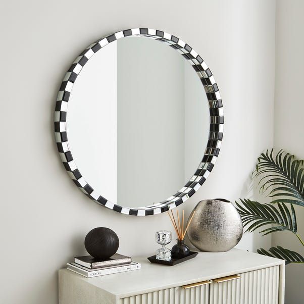 Esara Chequered / Round Mirror