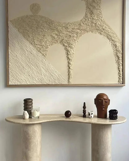 Faneel Console Table // Travertine