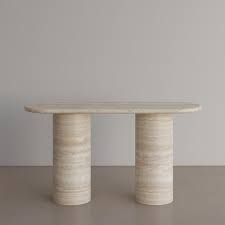 Gwen Console Table / Travertine Table