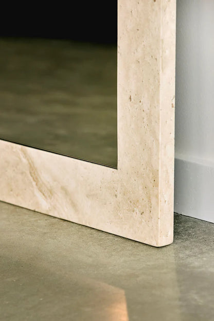 Mirra Travertine Floor Mirror / Marble