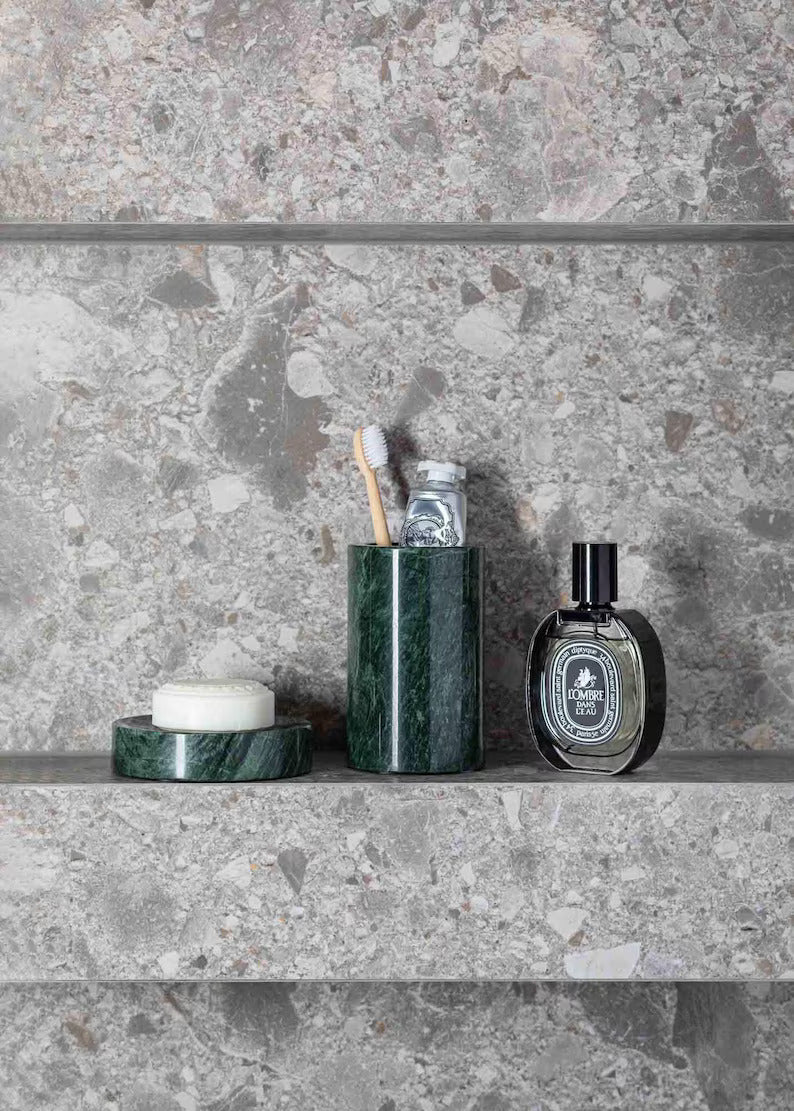 Green Marble Bath Accessories