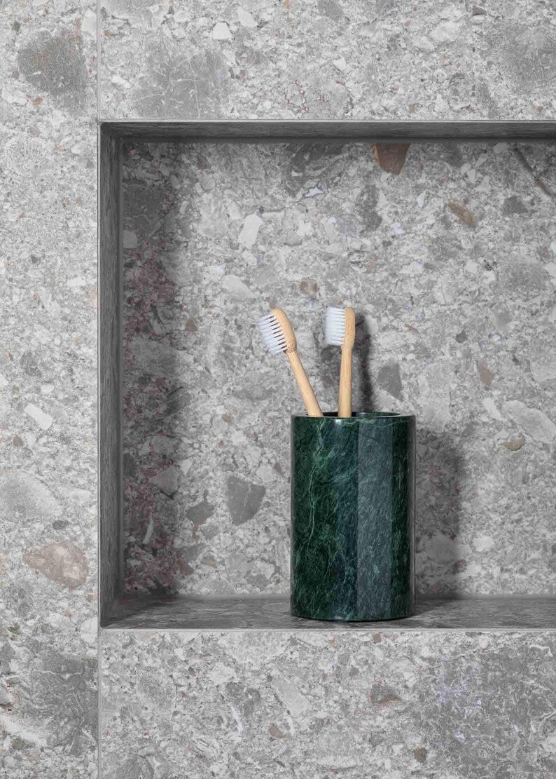Green Marble Bath Accessories