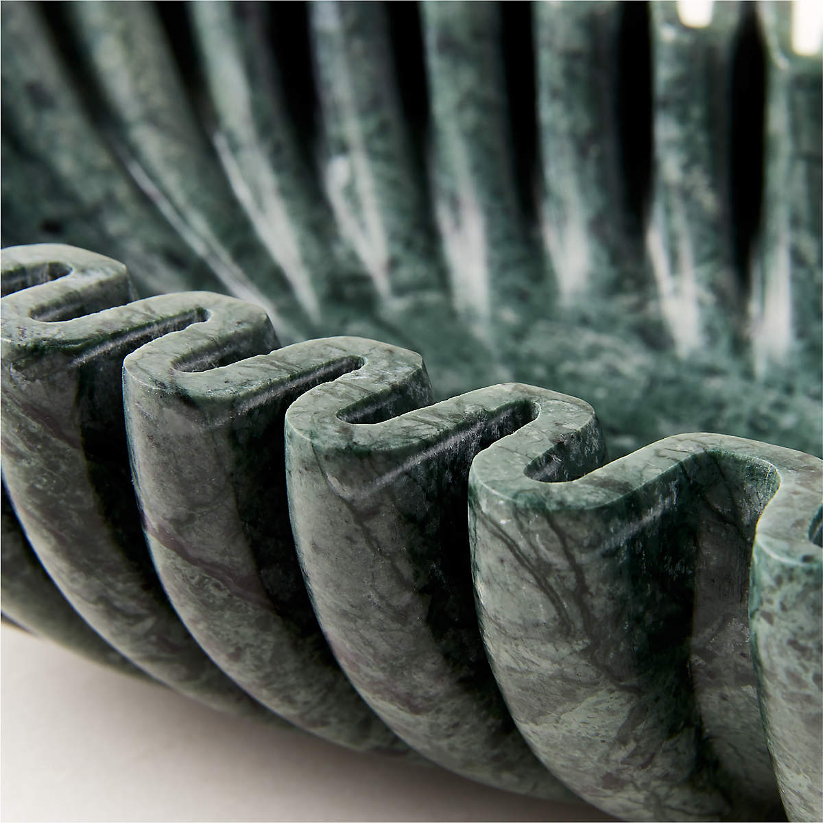 Glamorous Oval Green Marble Bowl