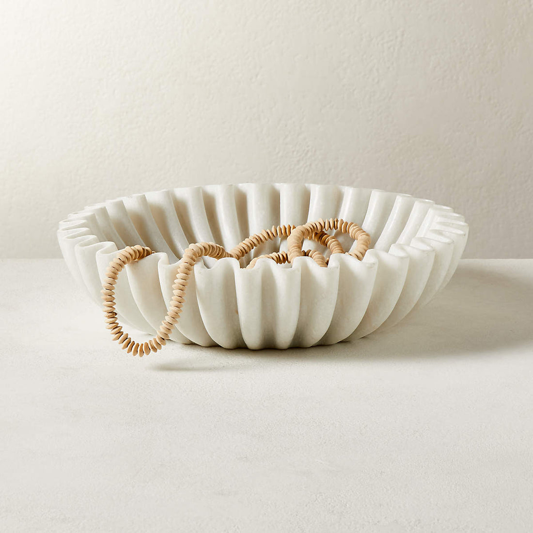 Ruffle Marble Bowl // Marble