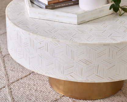 Striped Inlay Coffee Table