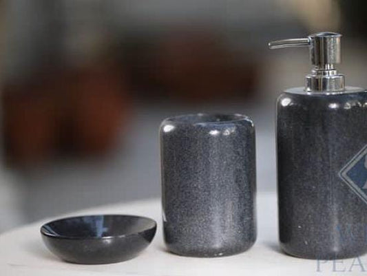 Black Marble Bath Accessories