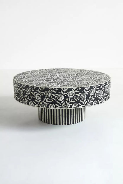 Ebony Petal Inlay Coffee Table