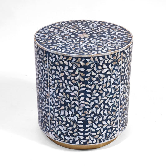 Azure Blossom End Table