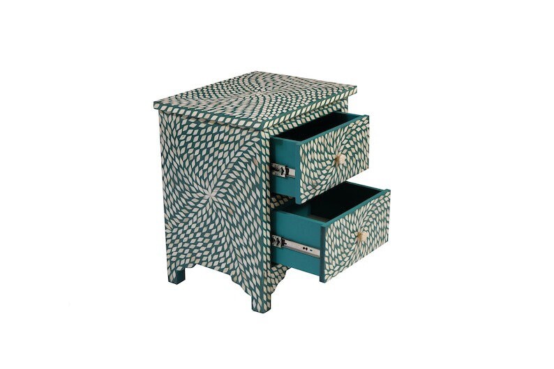 Emerald Elegance Bedside
