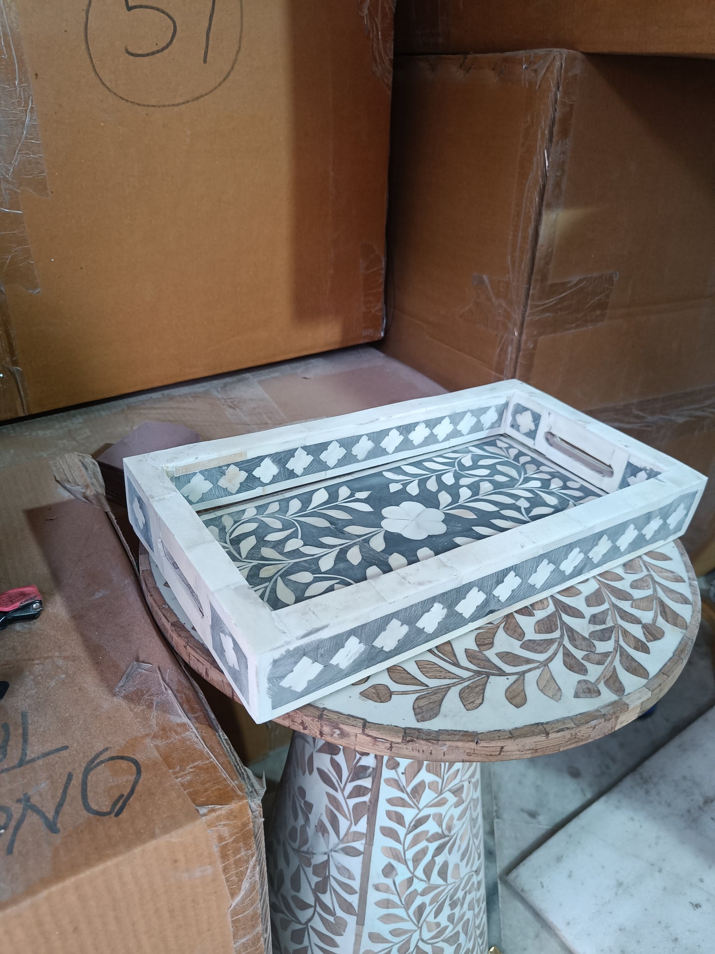 Black and White Tray