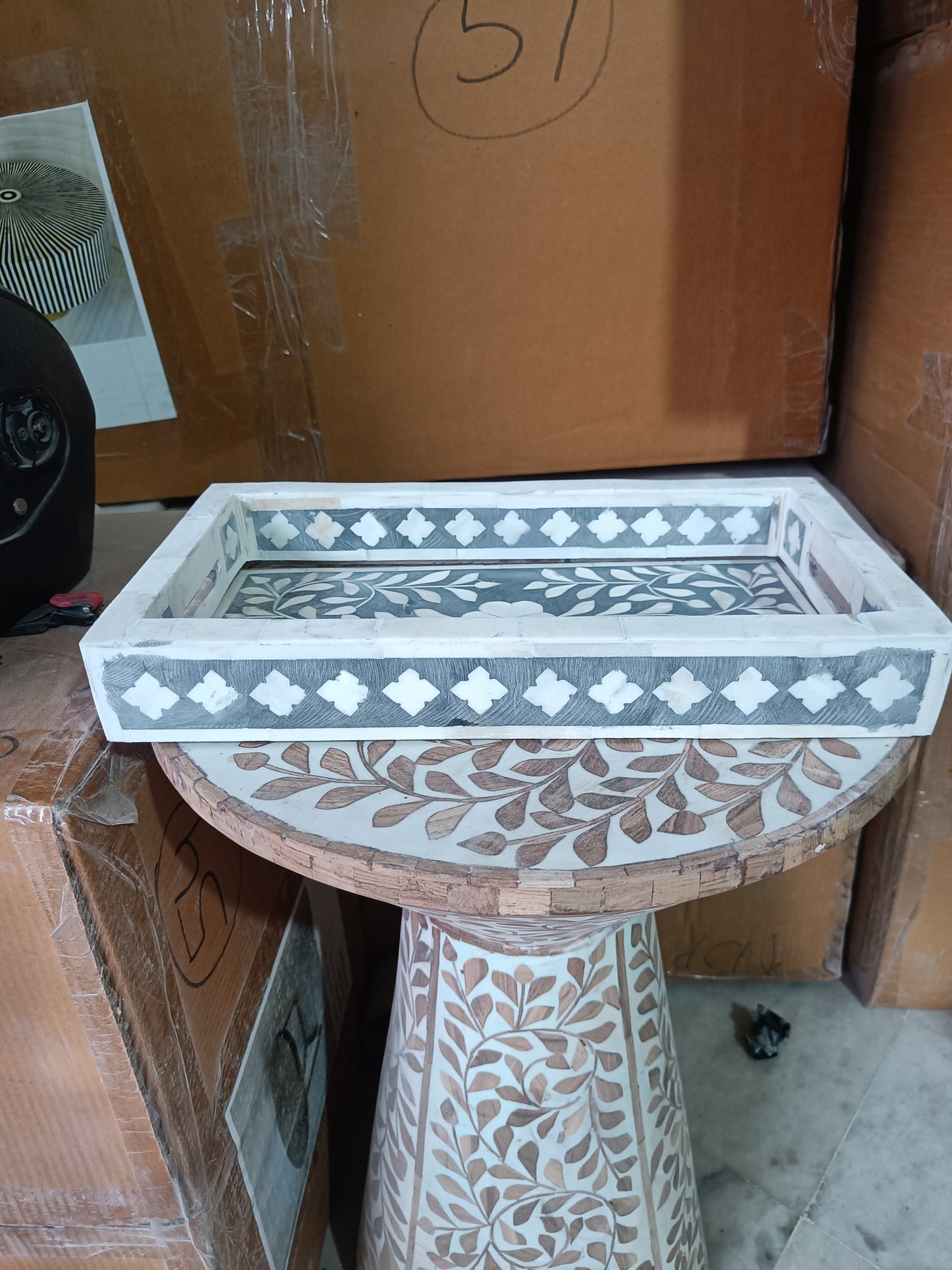 Black and White Tray