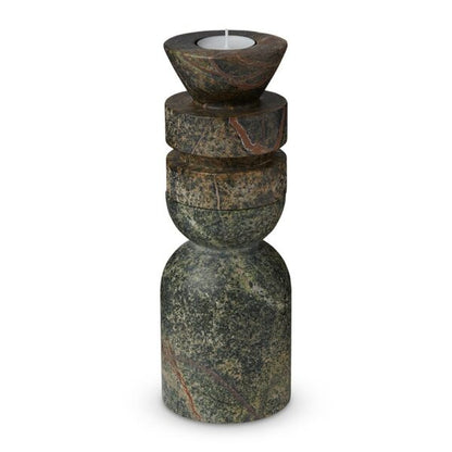 Green Marble Candle Holder // Leora Candle Stand (Set of 2)