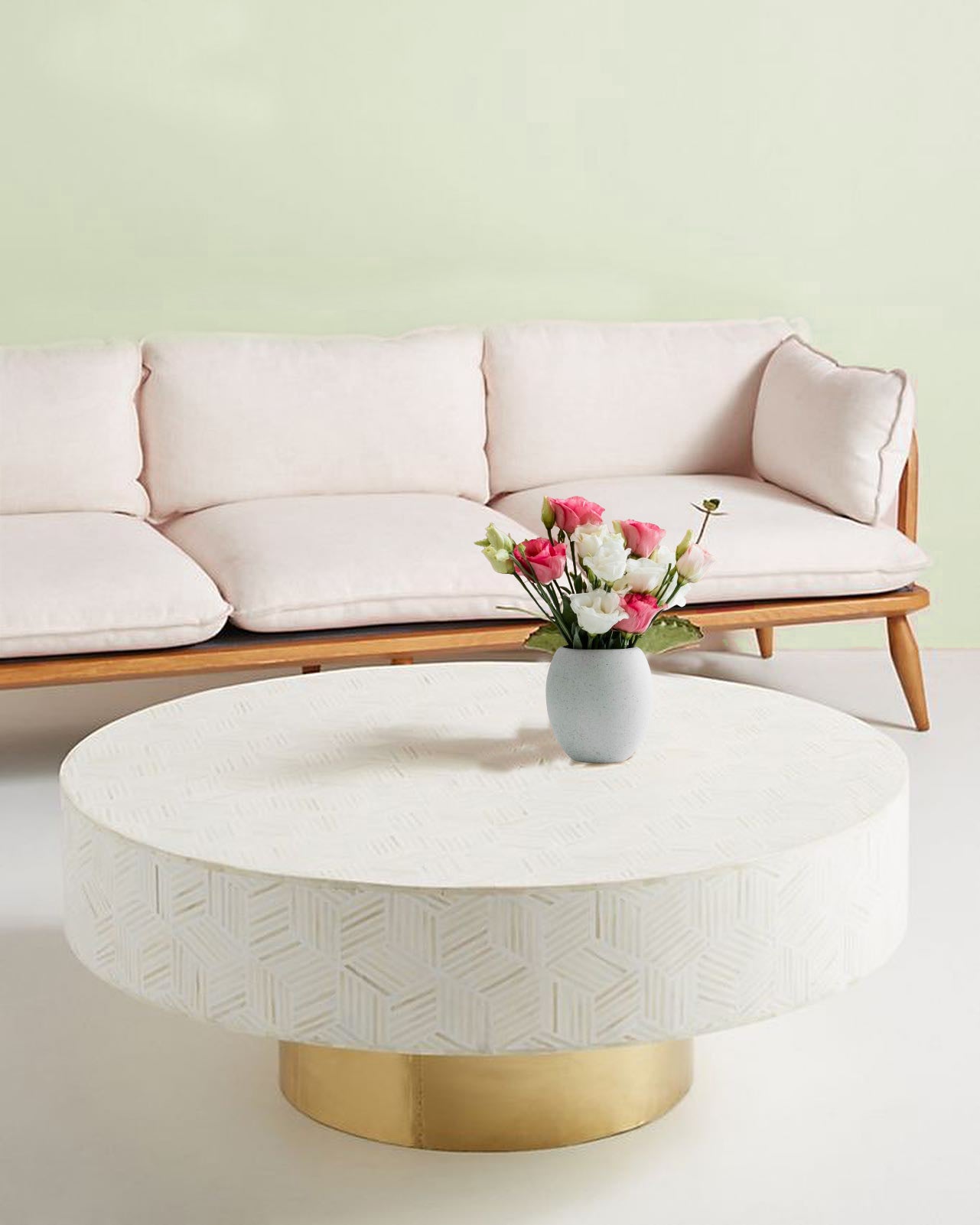 Striped Inlay Coffee Table