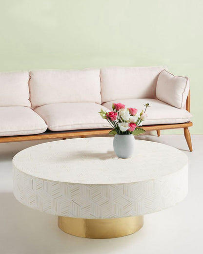 Striped Inlay Coffee Table